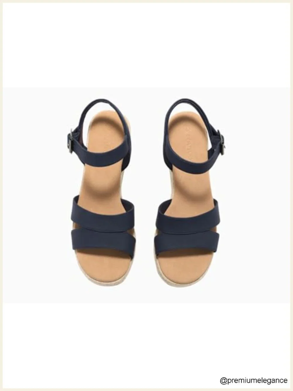 Wedge Platform Sandals Espadrille Heels Open Toe Buckle Ankle Strap Memory Foam